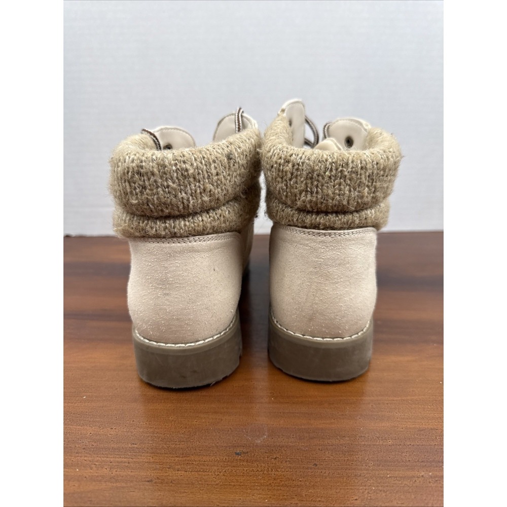 Cliffs by White Mountain Pathfield Lace Up Cuff Winter Boots size 8M Cream - Picture 7 of 13